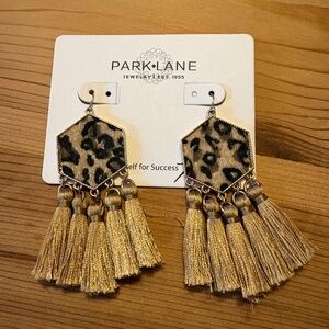 Park Lane Congo leopard print dangle earrings